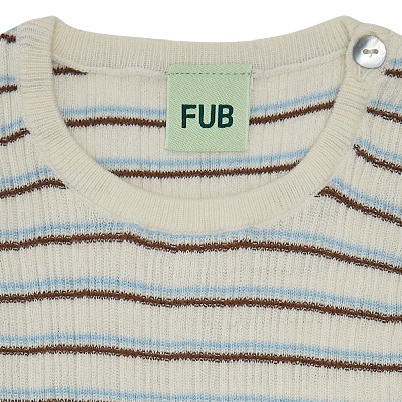 Baby Boys & Girls Blue Stripes Cotton Babysuit