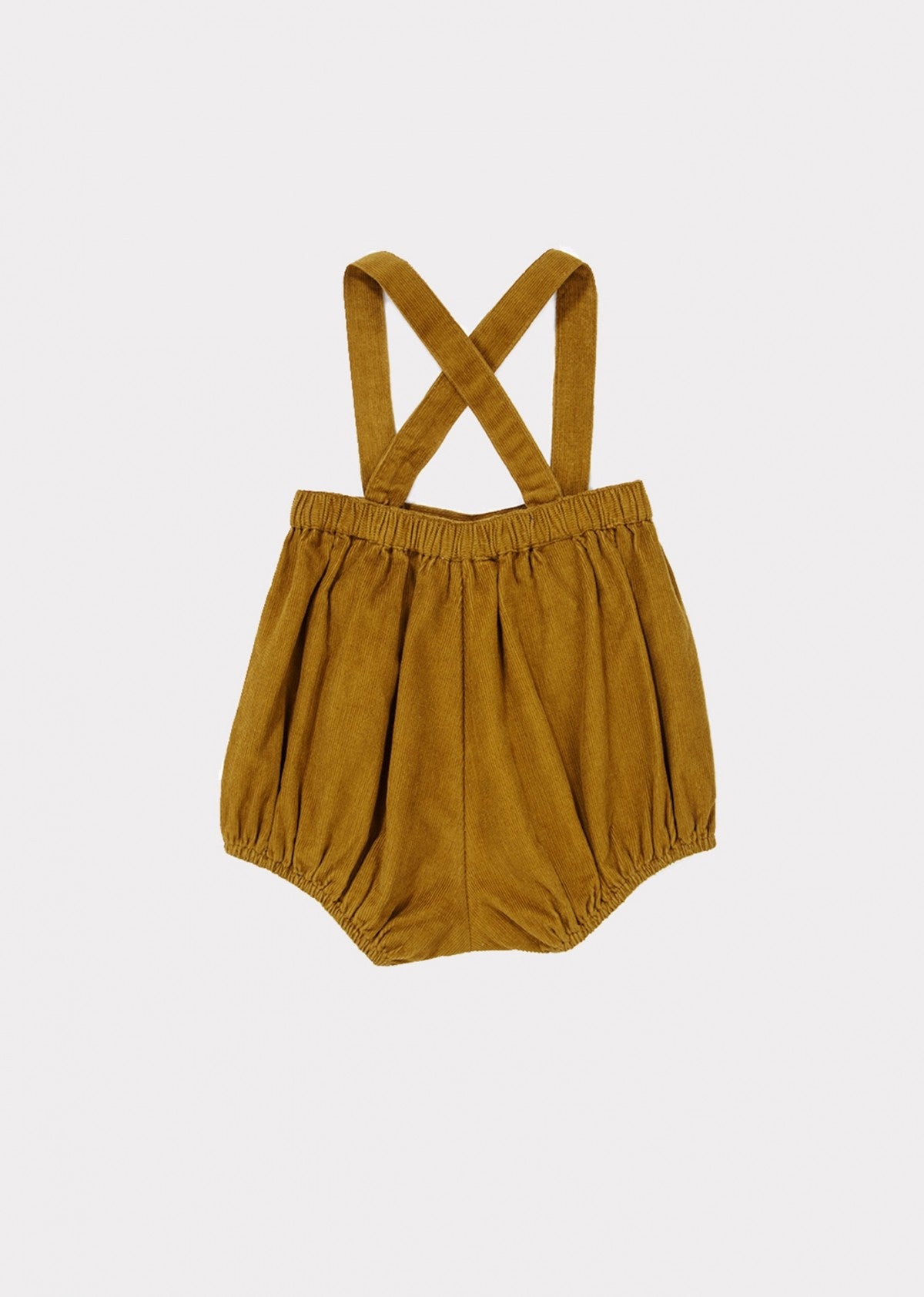 Baby Girls Dark Yellow Cotton Shorts