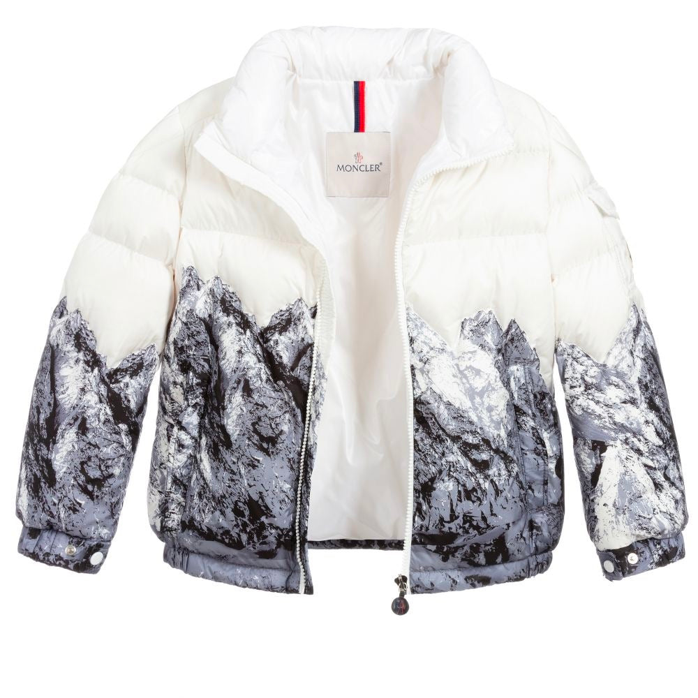 Boys Cream Padded Down Jacket