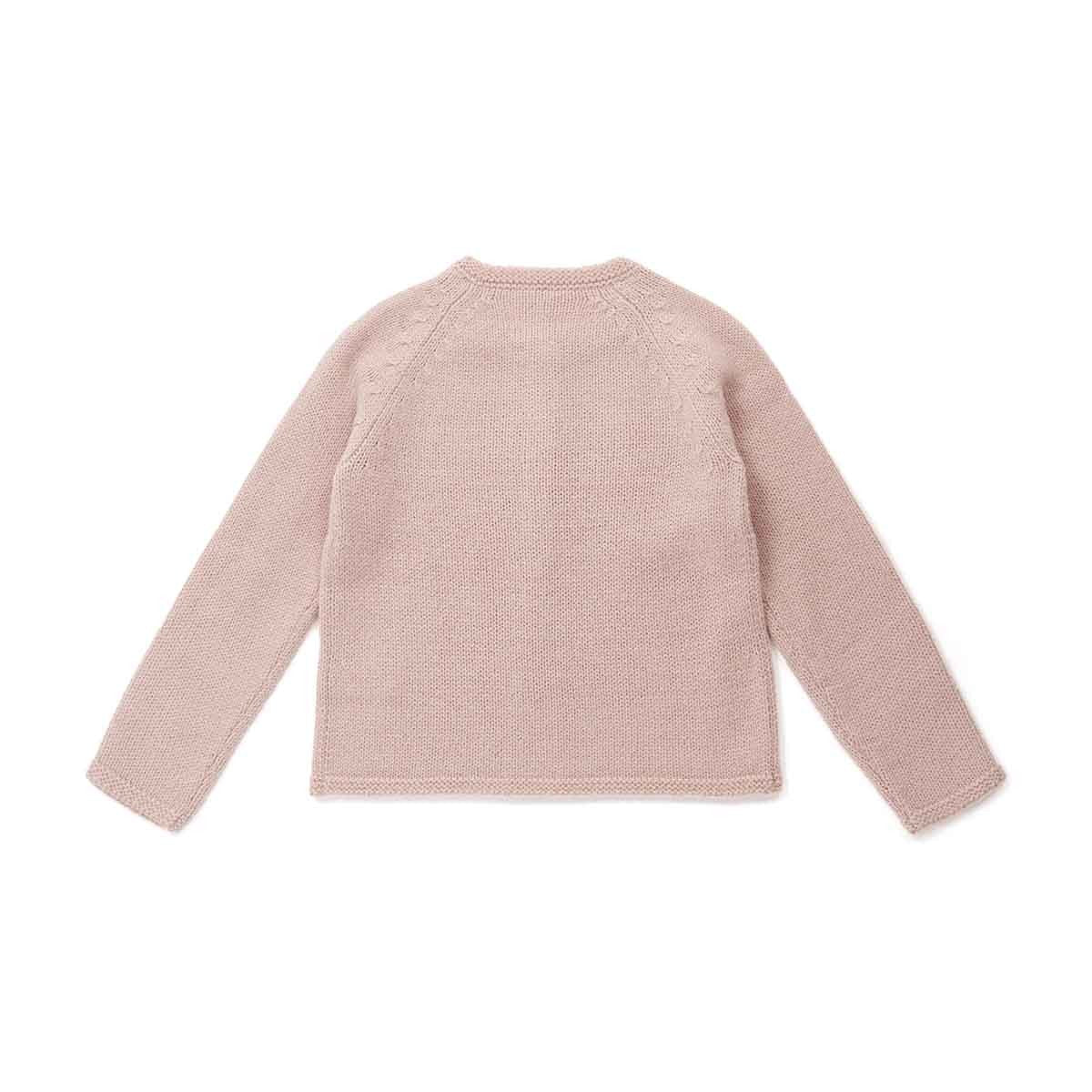 Girls Pink Wool Cardigan