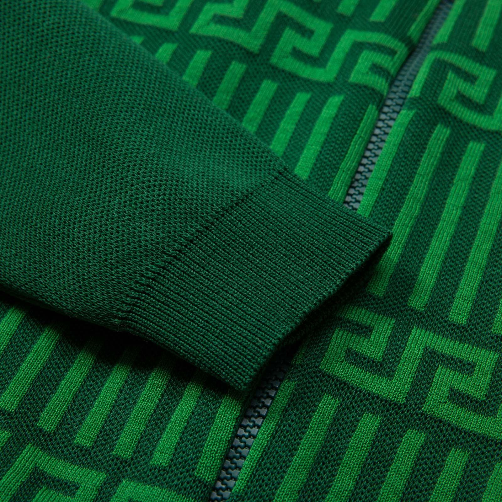 Baby Green Cotton Cardigan With Light Green Stripe - CÉMAROSE | Children's Fashion Store - 2