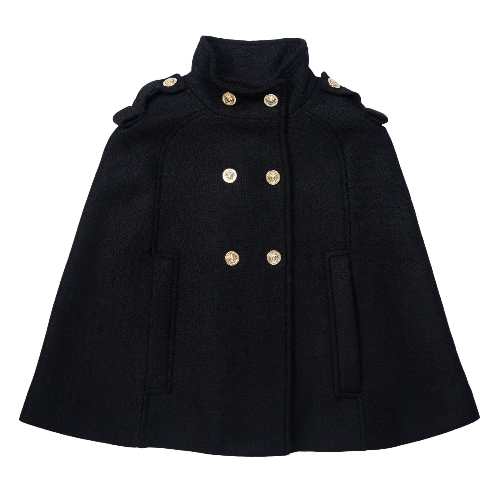 Girls Navy Blue Coat With Fancy Rivets Trims - CÉMAROSE | Children's Fashion Store - 1