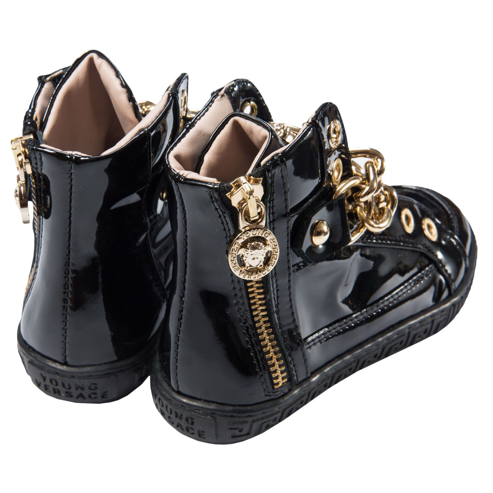 Girls Black Patent Leather High-Top Trainers - CÉMAROSE | Children's Fashion Store - 2