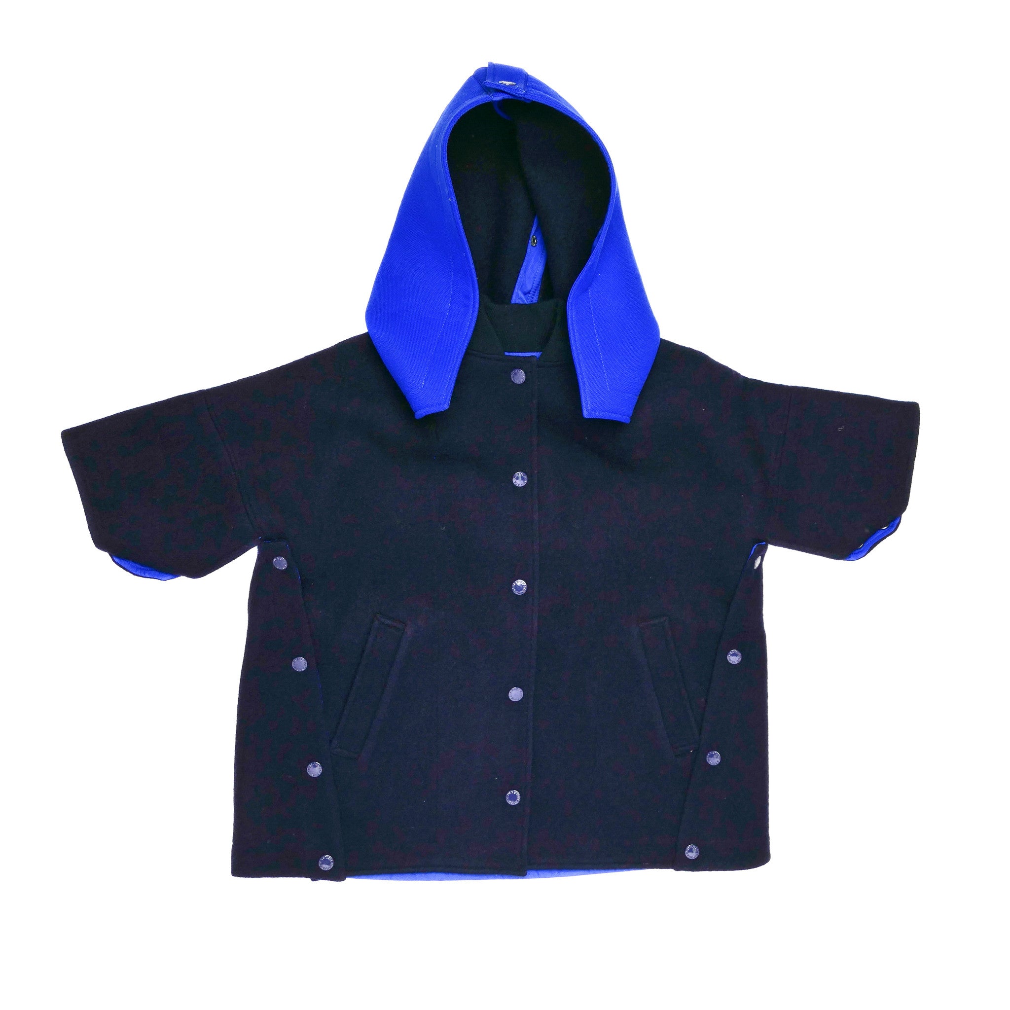 Girls Dark Grey Hooded 'Holmes' Shawls - CÉMAROSE | Children's Fashion Store