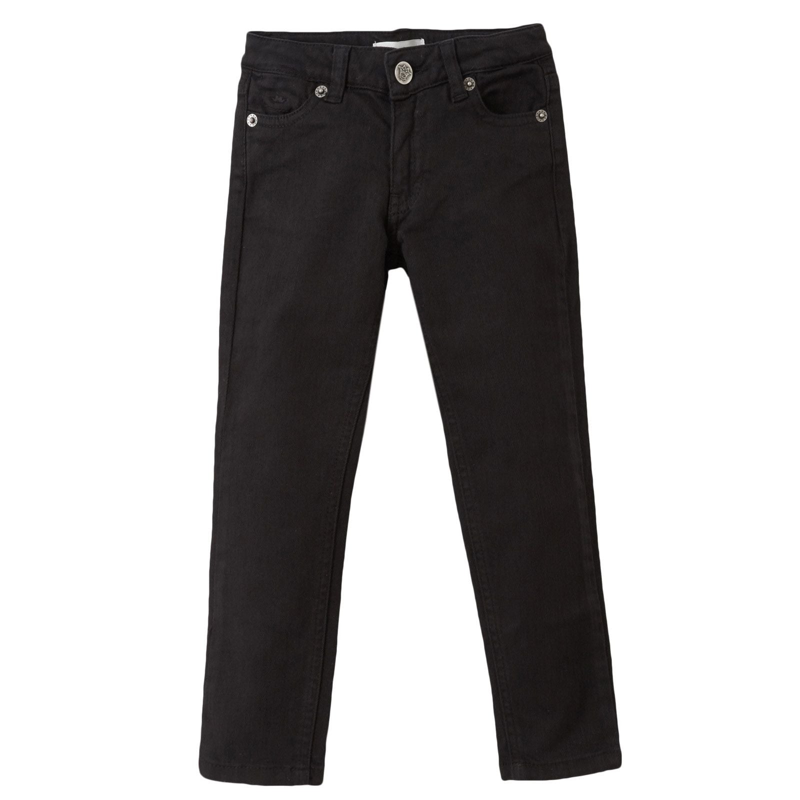 Girls Black Slim-Fit Elastic Waisted Jeans - CÉMAROSE | Children's Fashion Store - 1