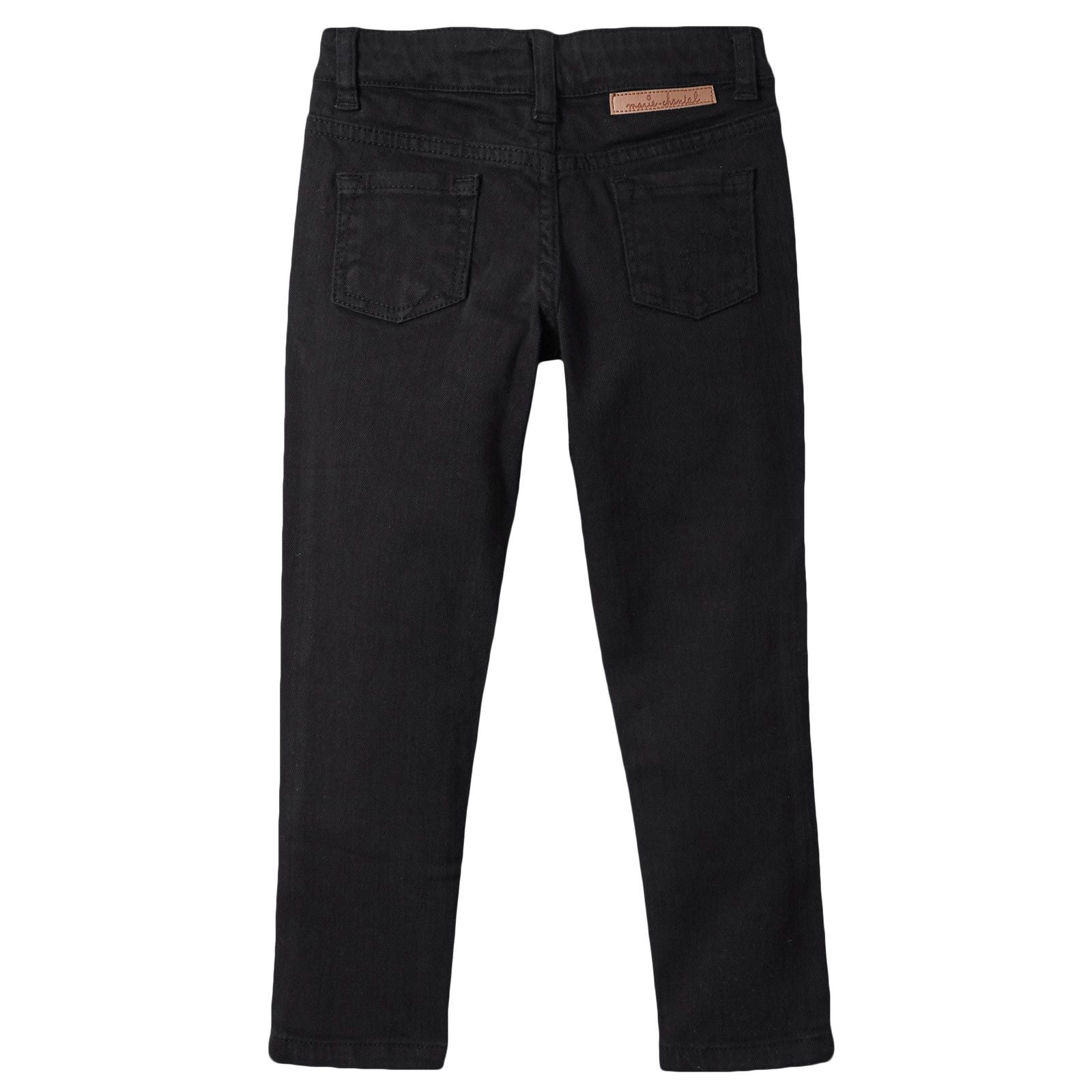 Girls Black Slim-Fit Elastic Waisted Jeans - CÉMAROSE | Children's Fashion Store - 2