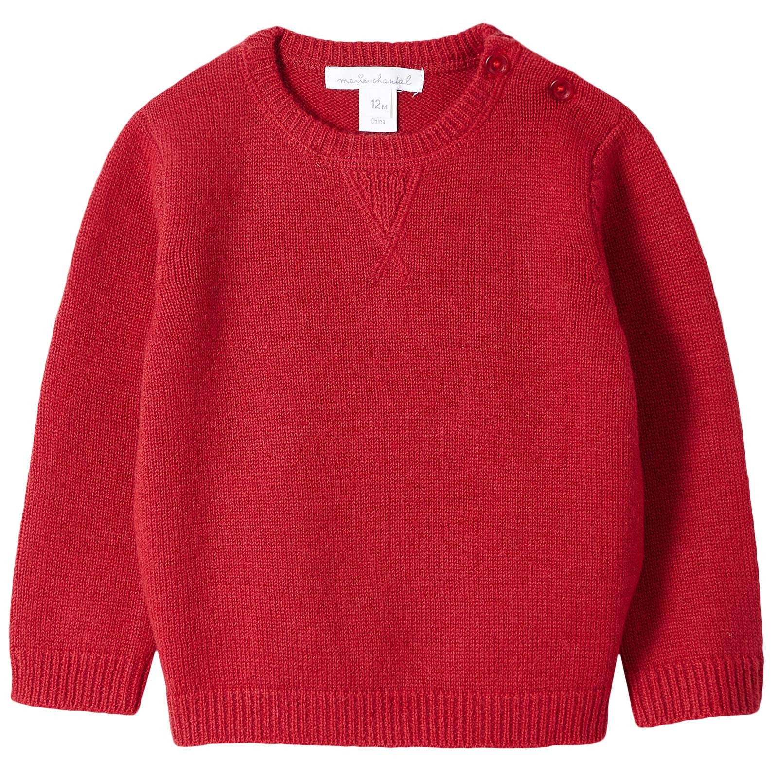 Baby Boys Red Elbow Patch Sweater - CÉMAROSE | Children's Fashion Store - 1