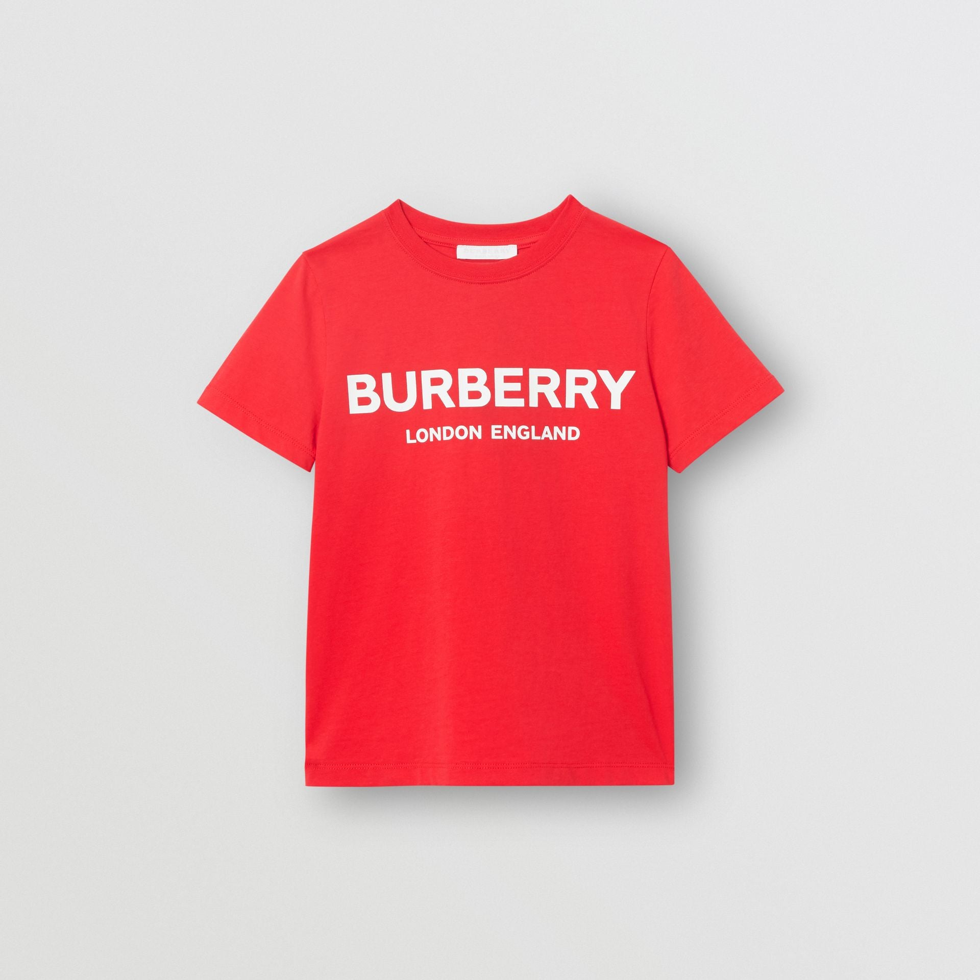 Girls Bright Red Logo Cotton T-shirt