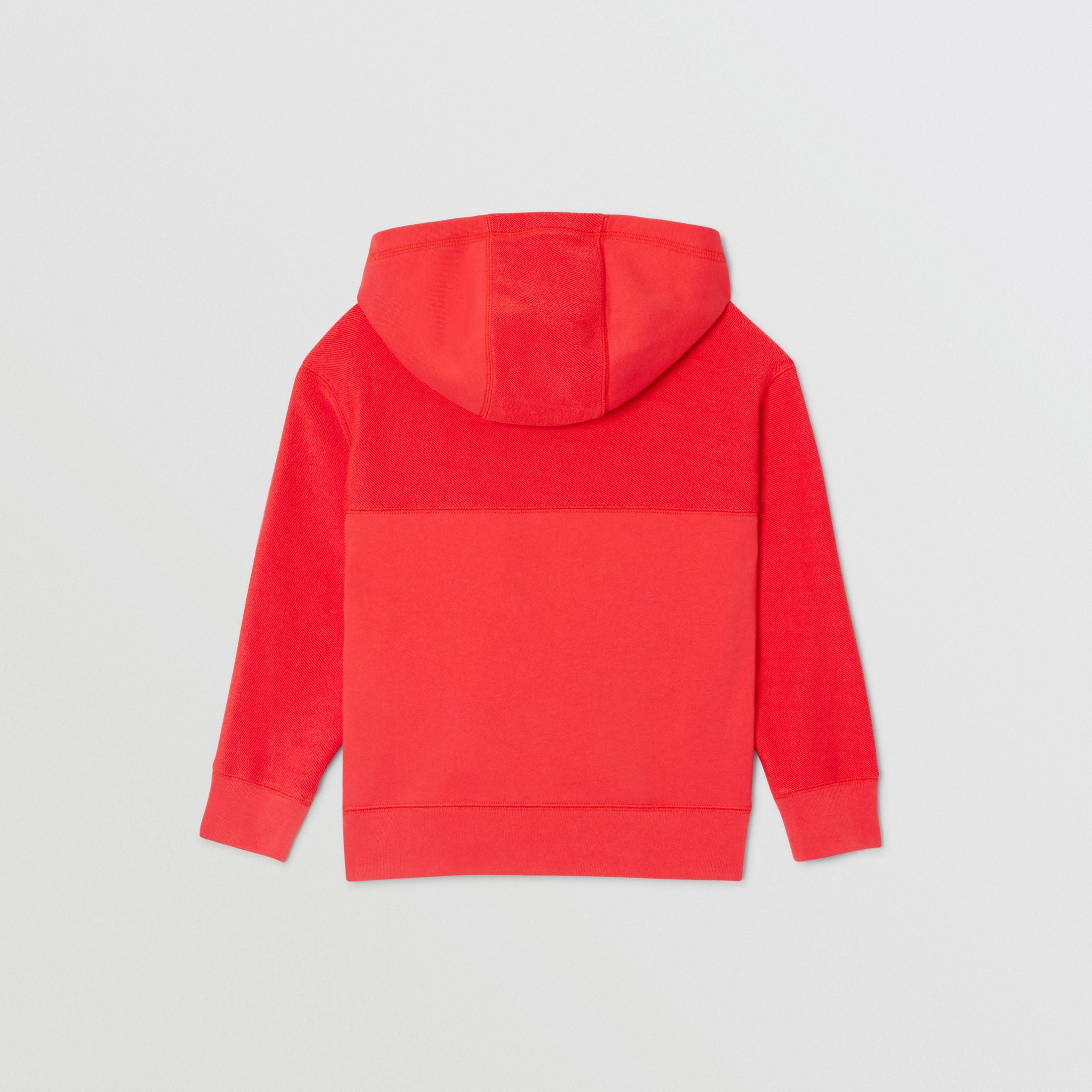 Boys Red Zip Cotton Sweatshirt