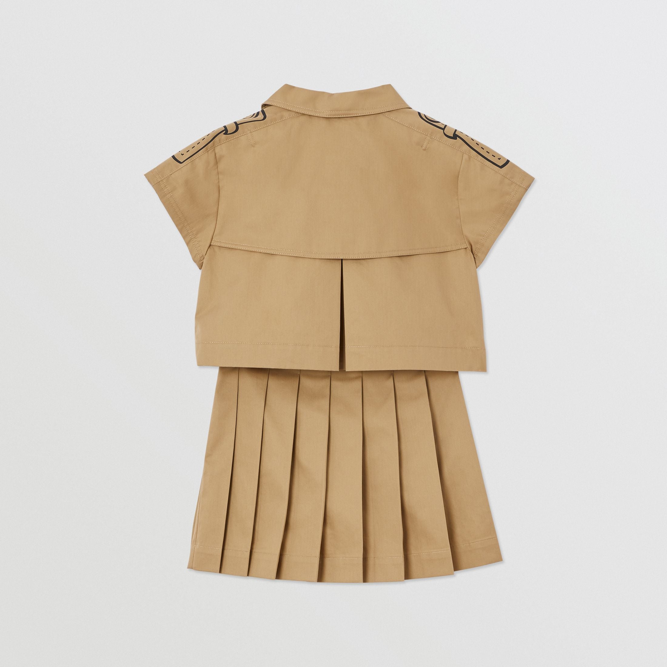 Girls Beige Detachable Dress