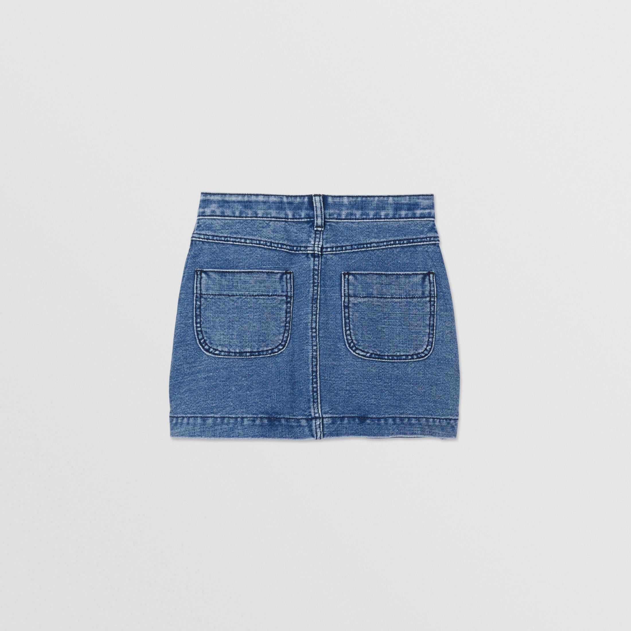 Girls Blue Logo Denim Skirt