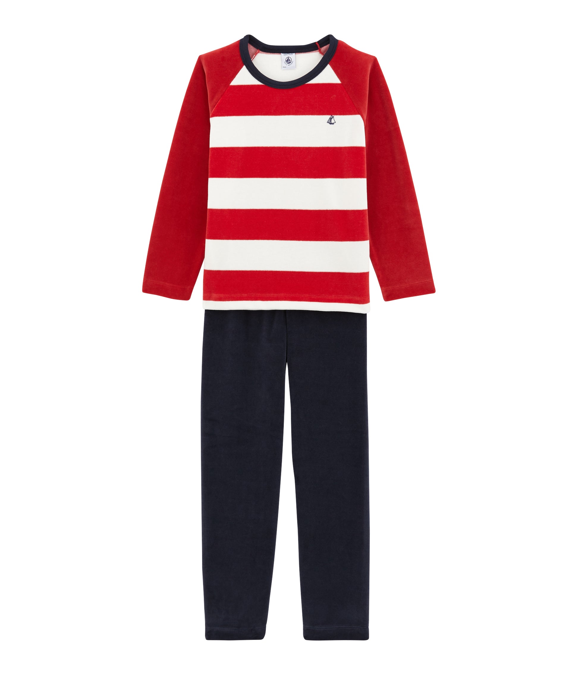 Boys & Girls Red & Navy Cotton Sets