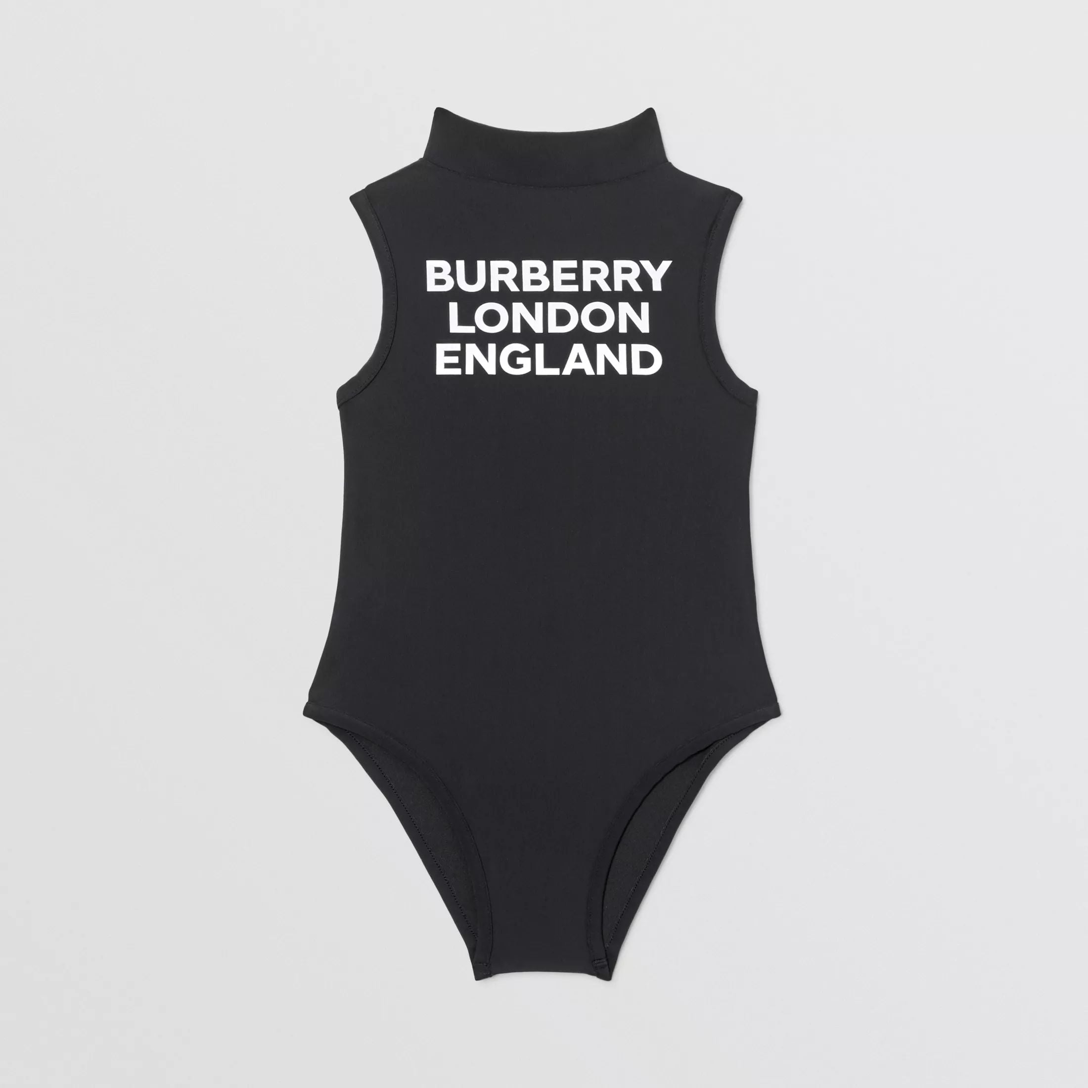 Girls Black Logo Swimsuit