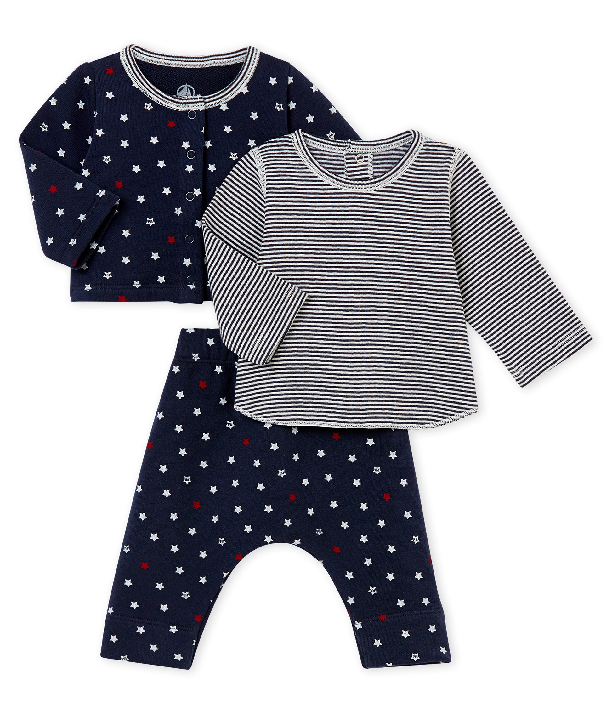 Baby Boys Navy Cotton Sets