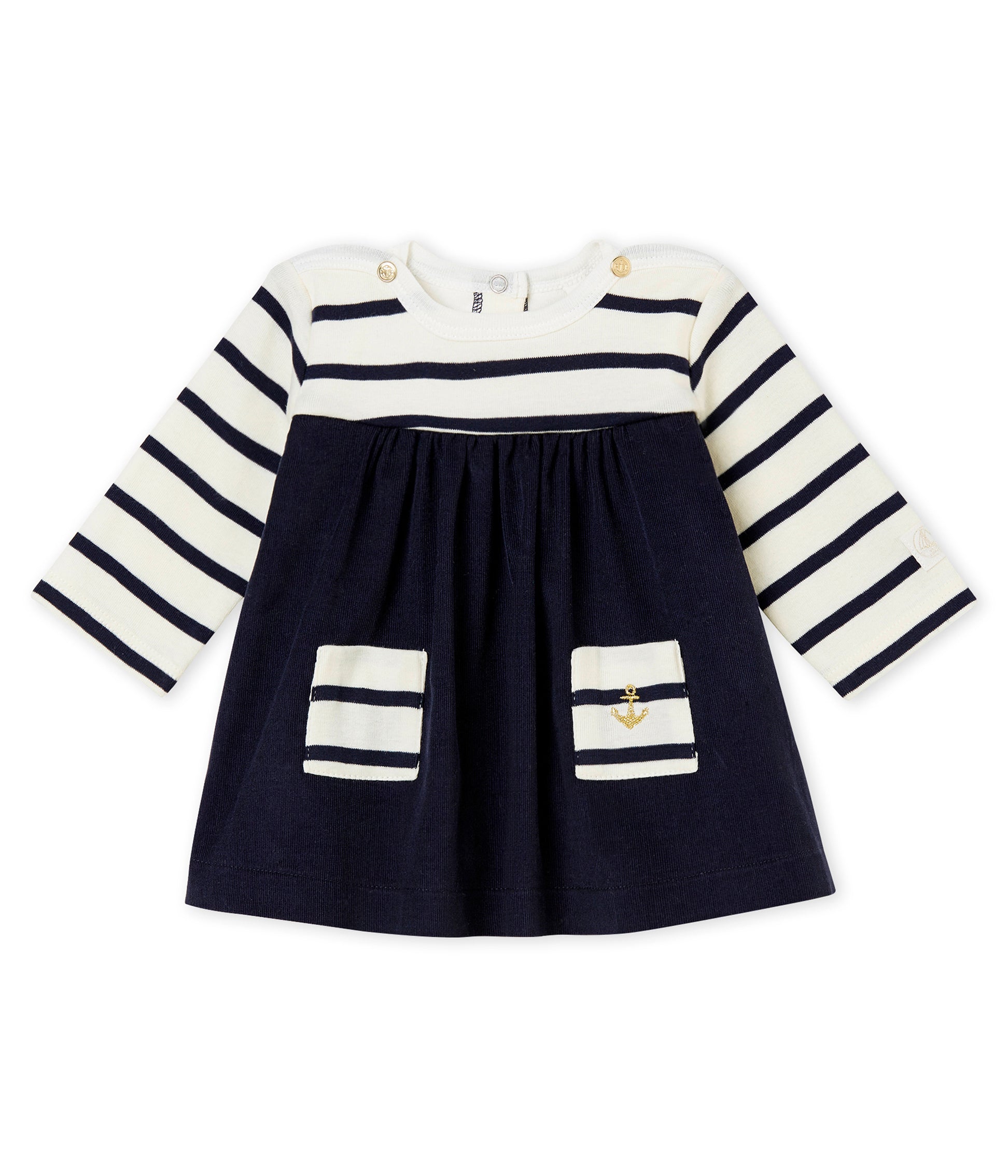Baby White & Black Dress