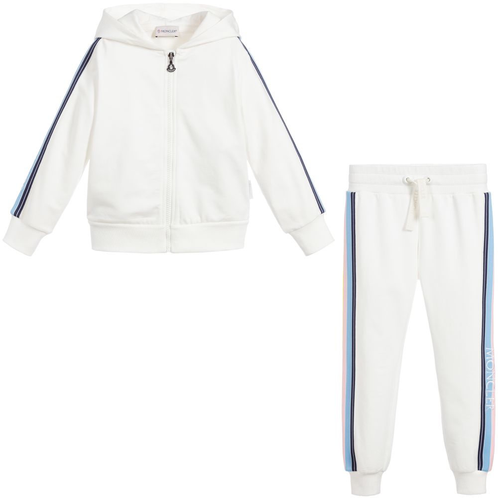 Girls White Logo Cotton Set