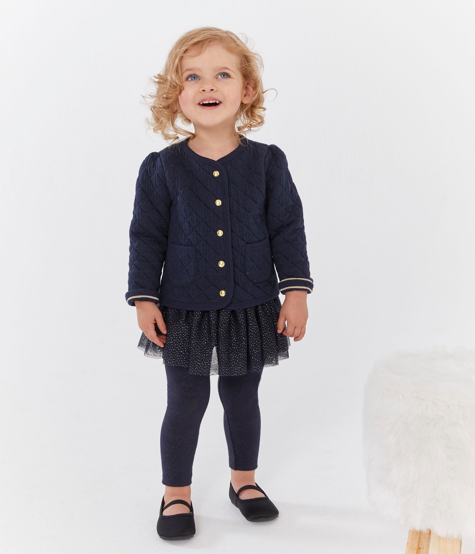 Baby Girls Black Coat