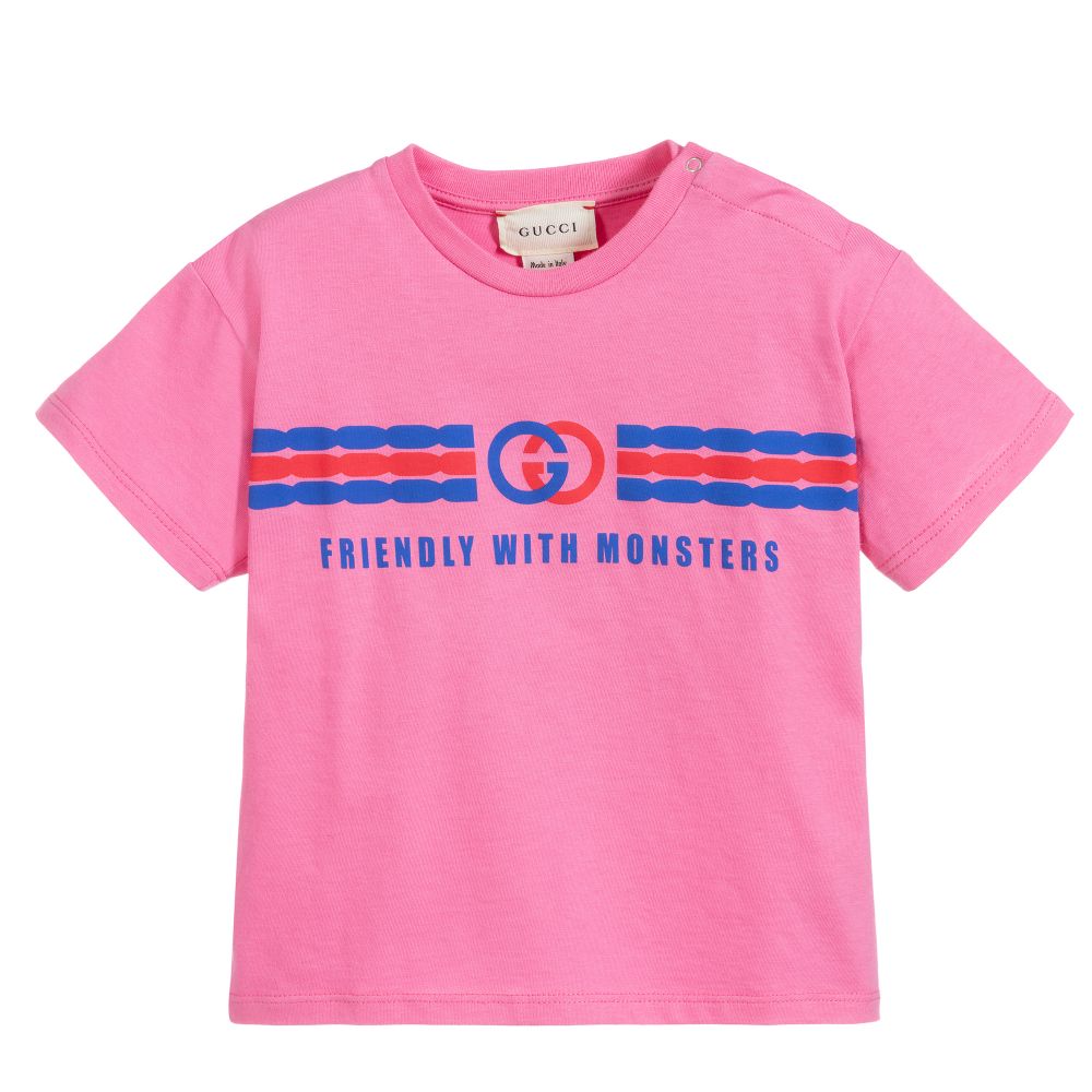 Baby Girls Pink Logo Cotton T-shirt