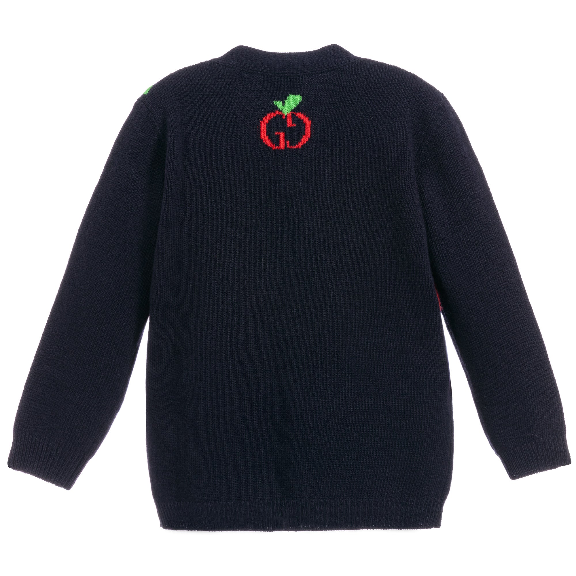 Girls Navy Wool Cardigan