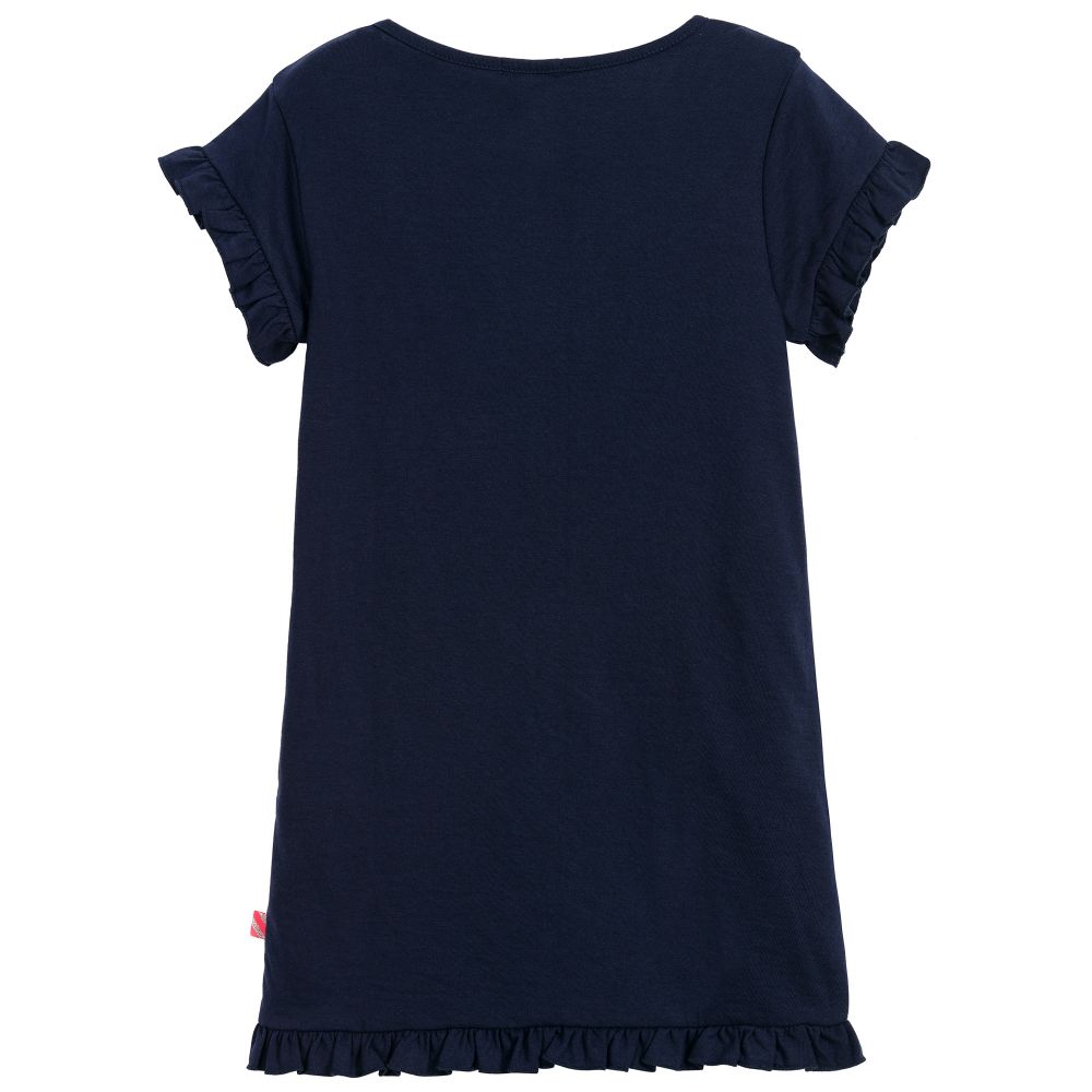 Girls Navy Pattern Dress