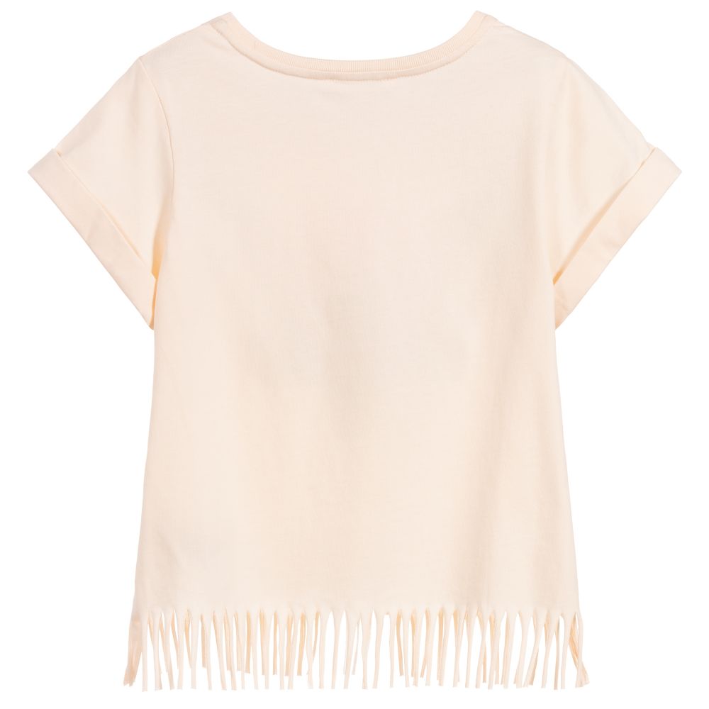 Girls Pink Logo Cotton T-shirt