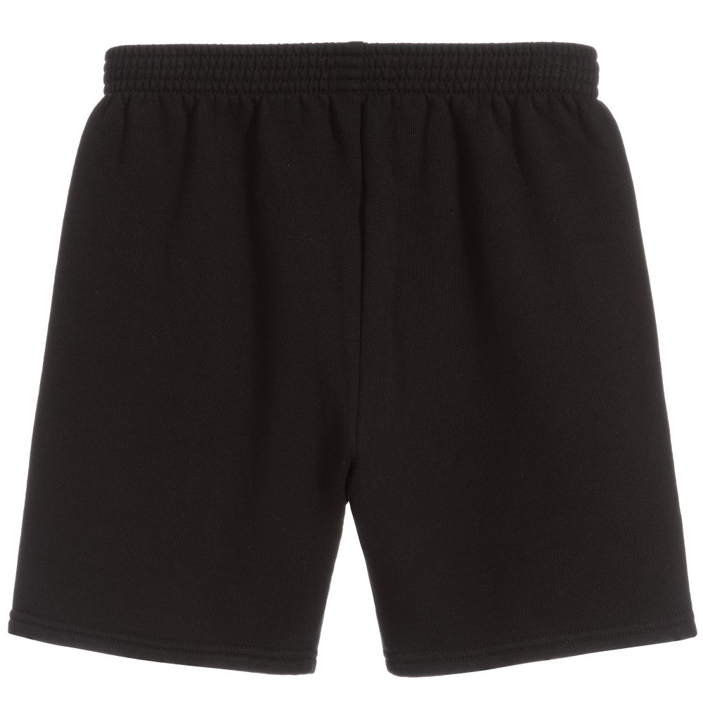 Boys & Girls Black Logo Cotton Shorts