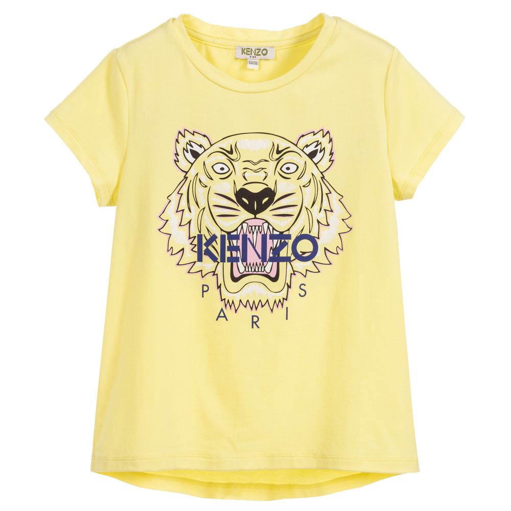 Girls Yellow Tiger T-shirt