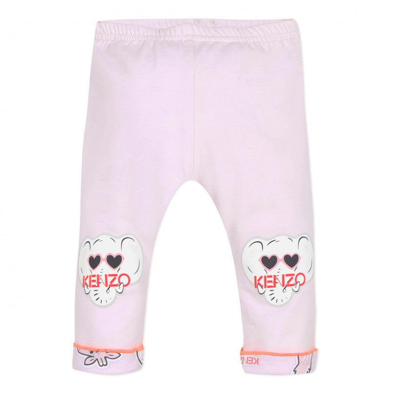 Baby Girls Pink Cotton Trousers