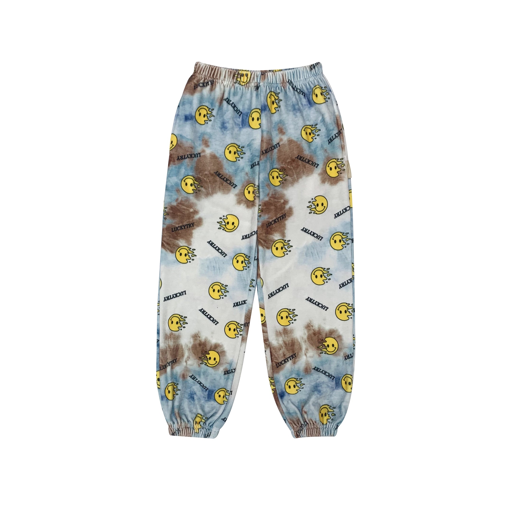 Boys & Girls Blue Smile Velvet Trousers