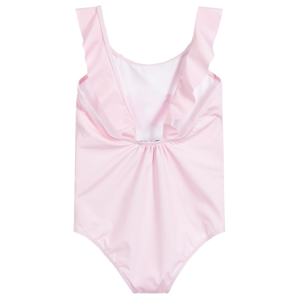 Girls Pink Logo Swimsuit
