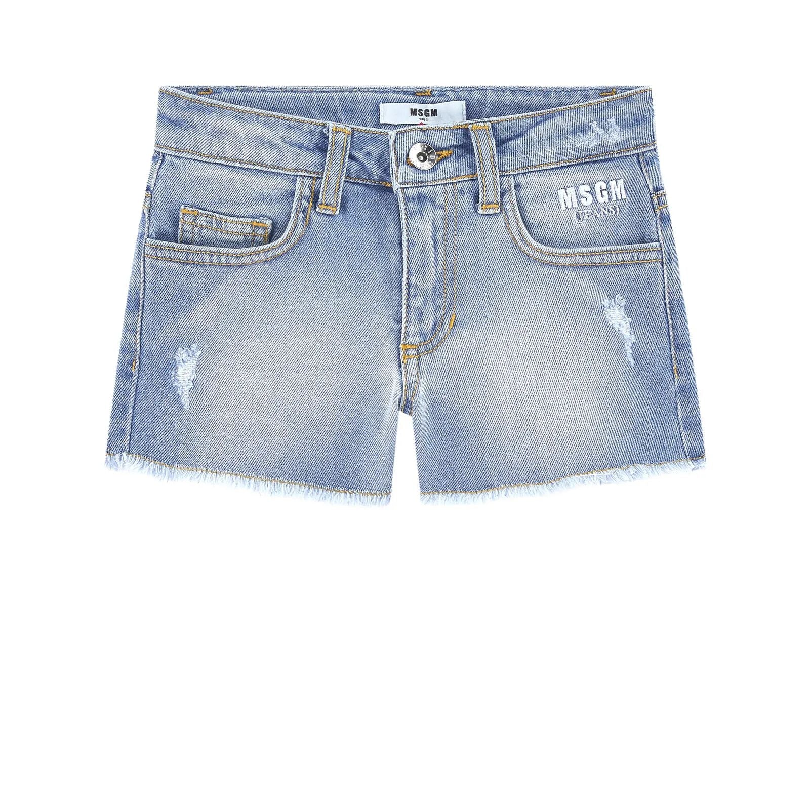 Girls Blue Denim Shorts