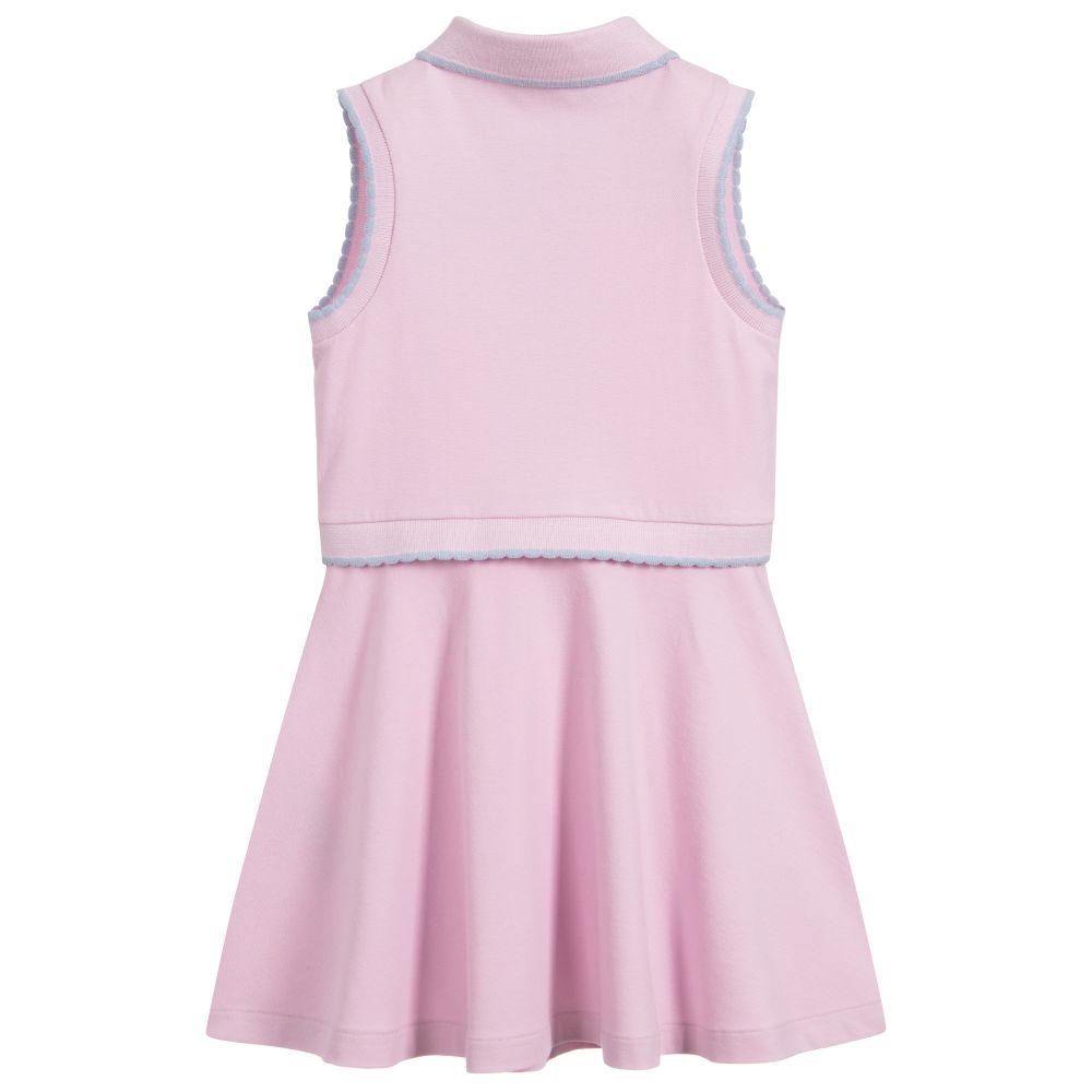 Girls Pink Cotton Dress