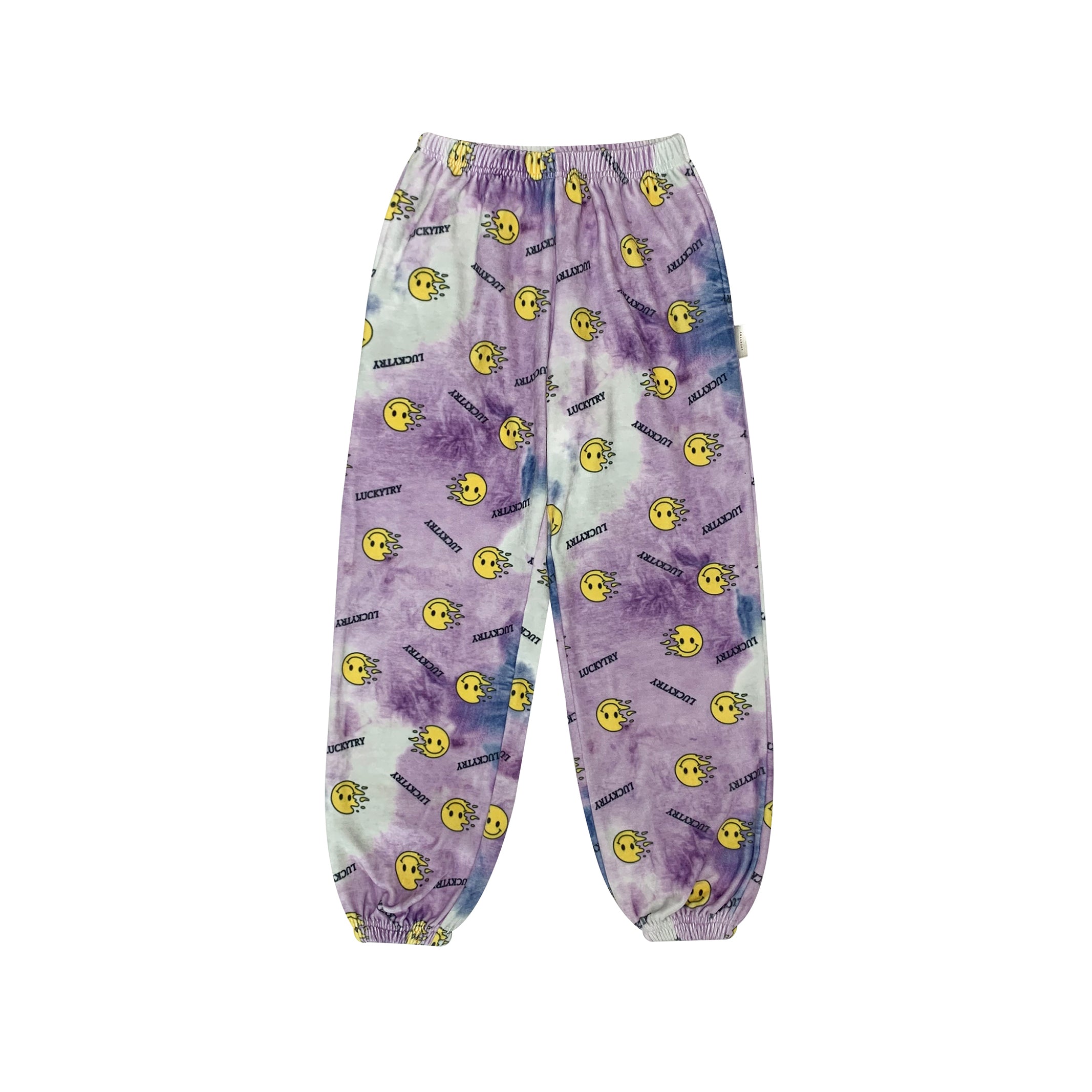 Boys & Girls Purple Smile Velvet Trousers