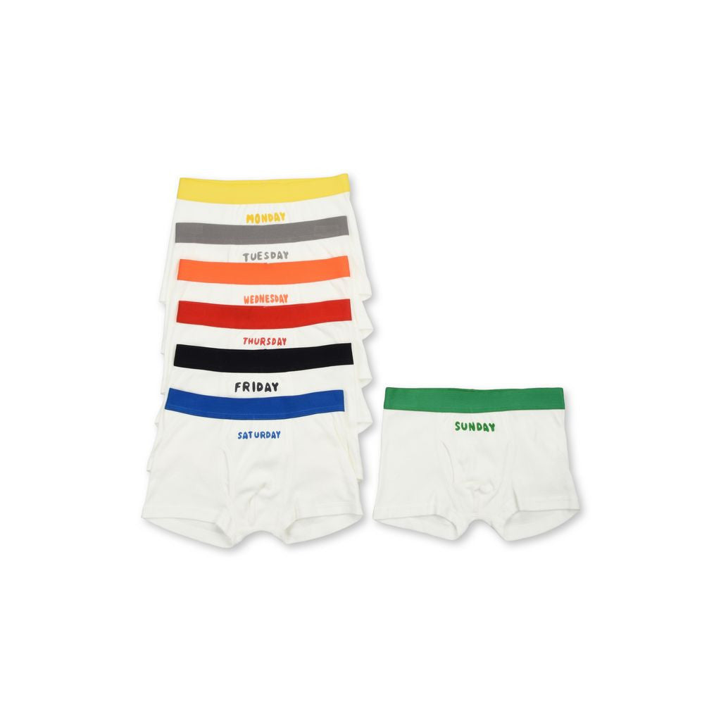 Boys White Arthur Days of the Week Set - CÉMAROSE | Children's Fashion Store - 1