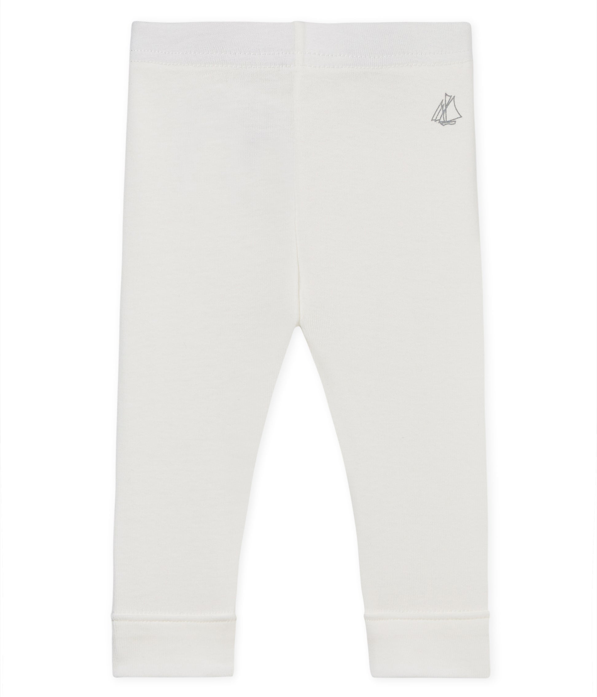 Baby Girls Rice White Cotton Leggings