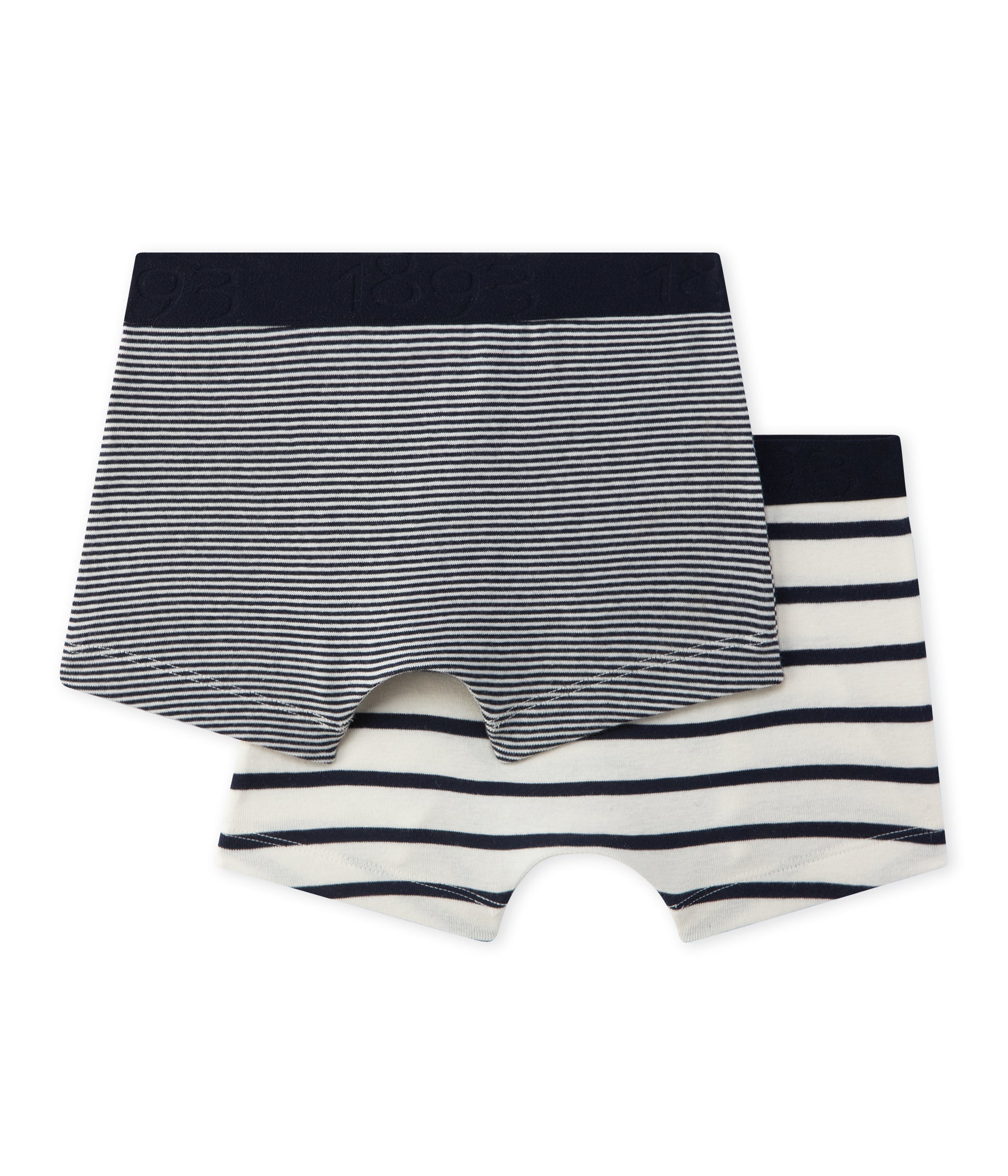 Boys White & Black Cotton Underwear Sets