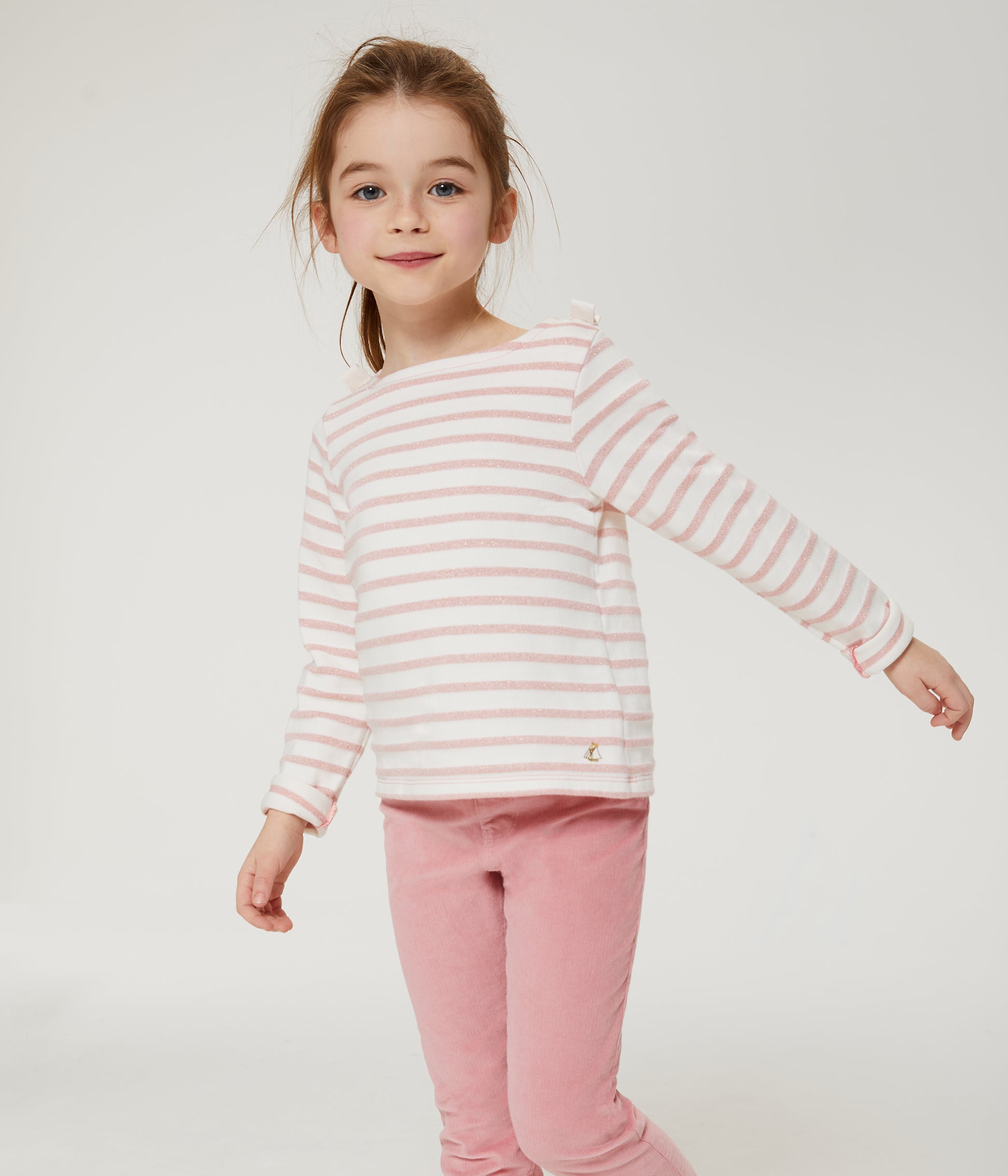 Girls Pink Striped Top