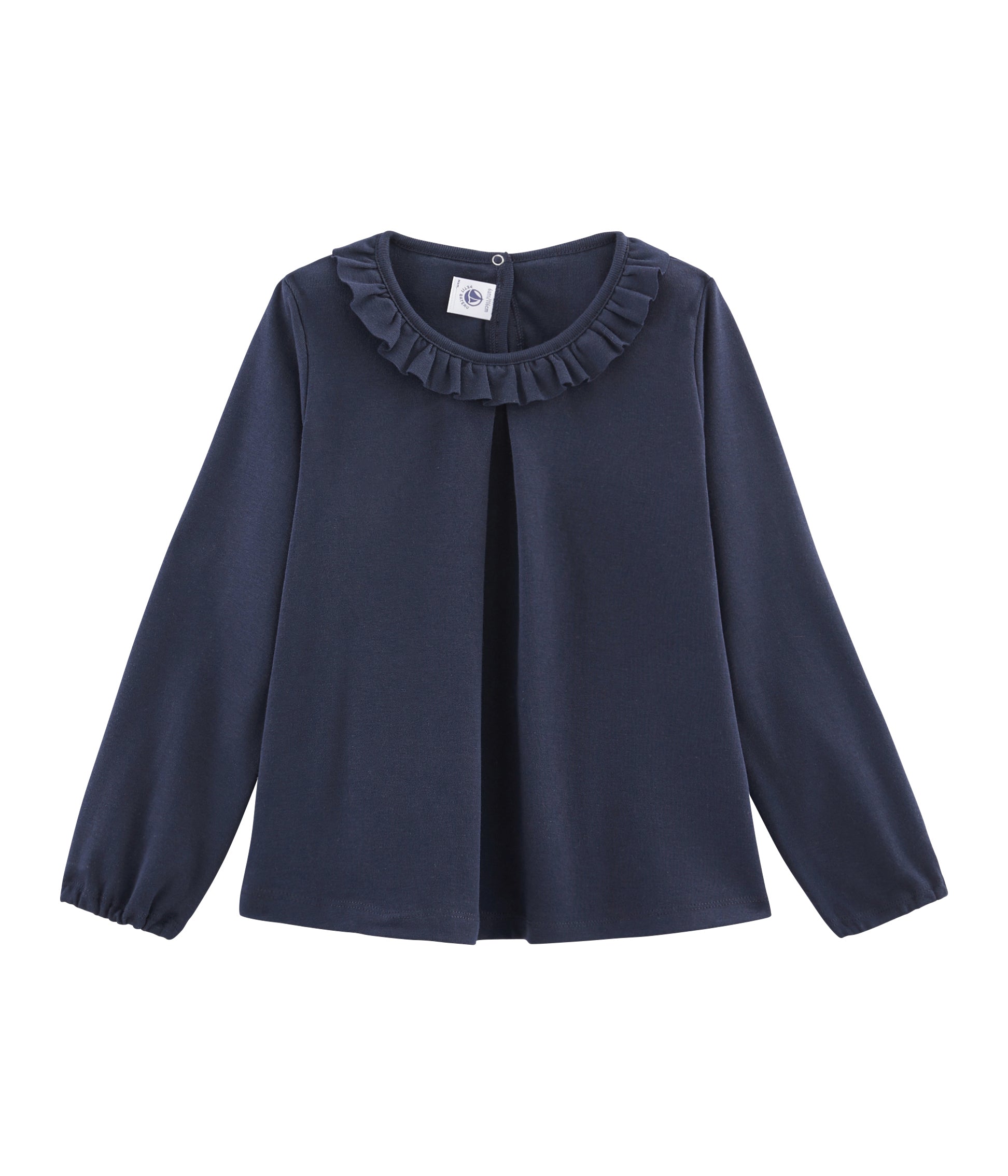 Girls Blue Frill Shirt