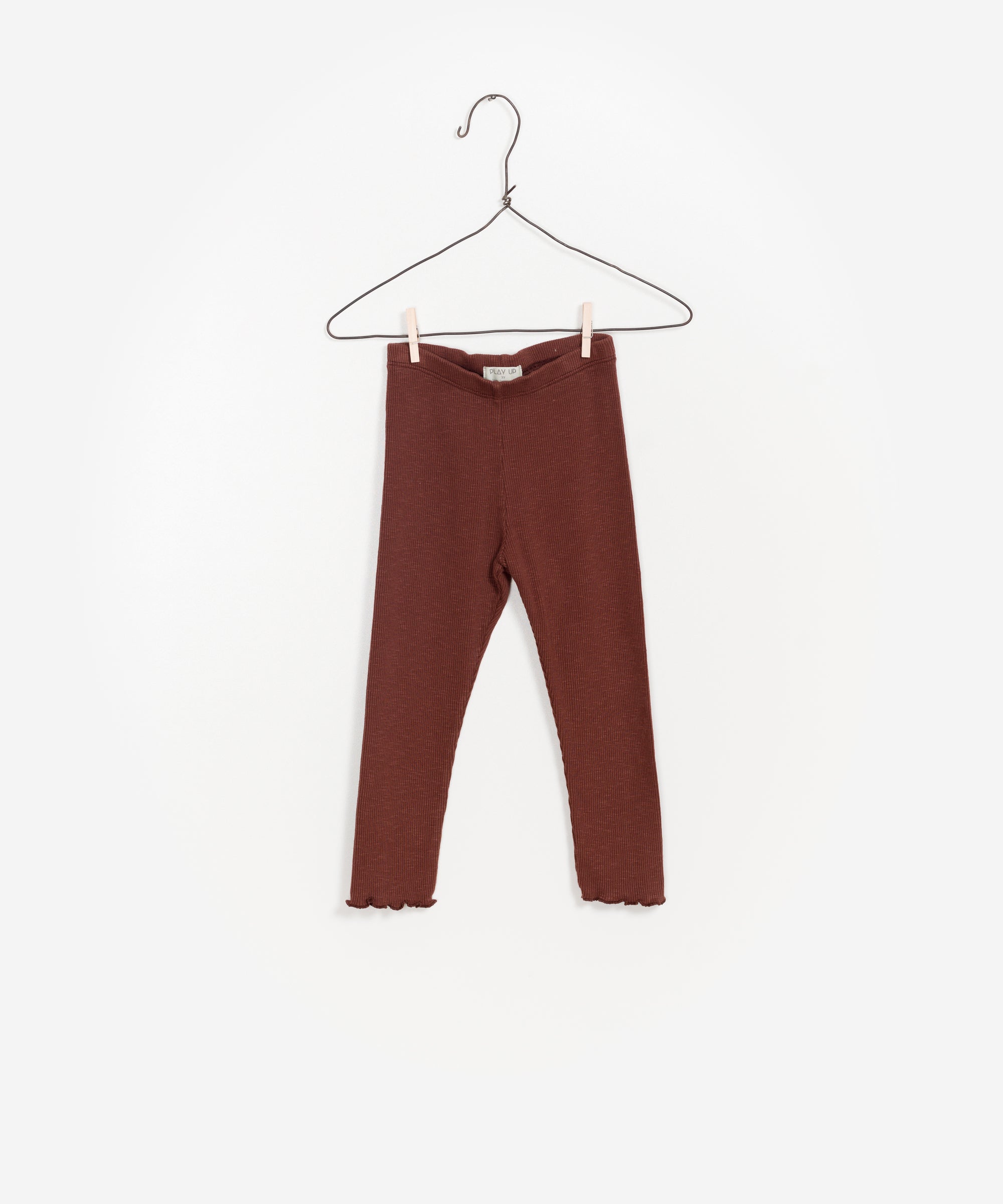 Girls Brick Red Cotton Trousers