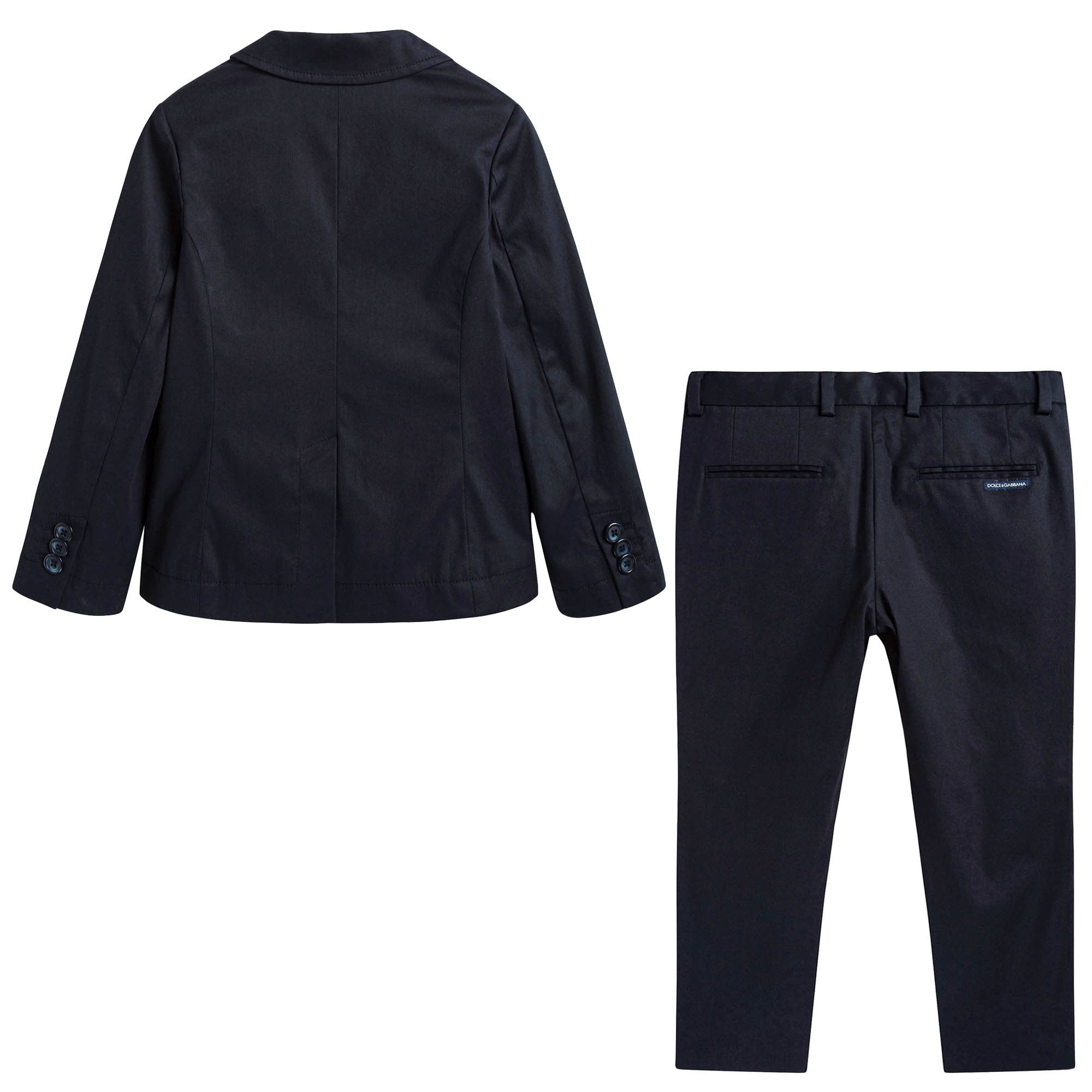 Boys Dark Blue Wool & Silk Tuxedo