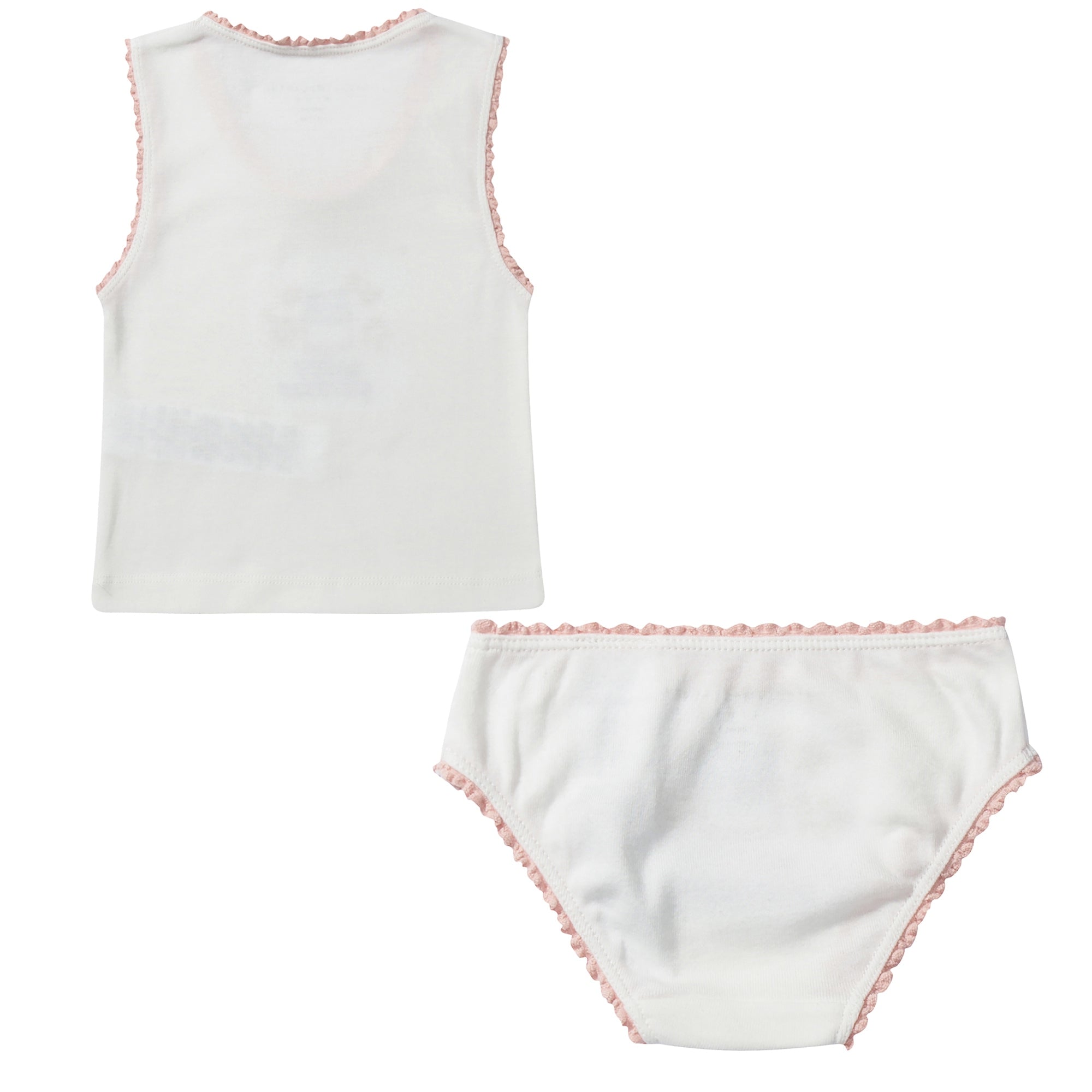 Girls White Organic Cotton Cake Vests Gift Set