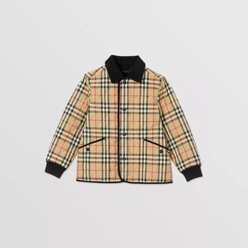 Boys & Girls Beige Stripe Coat