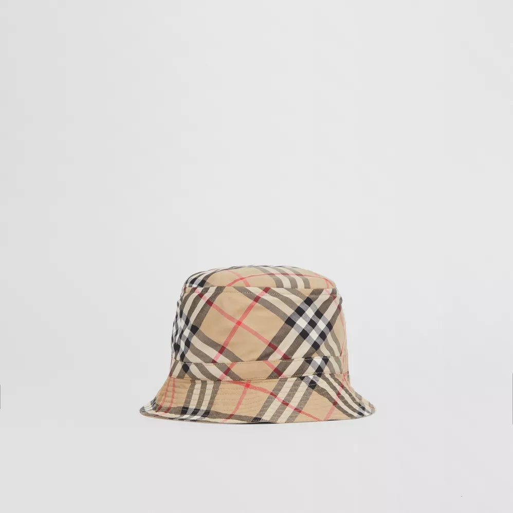Boys & Girls Beige Stripe Cotton Hat