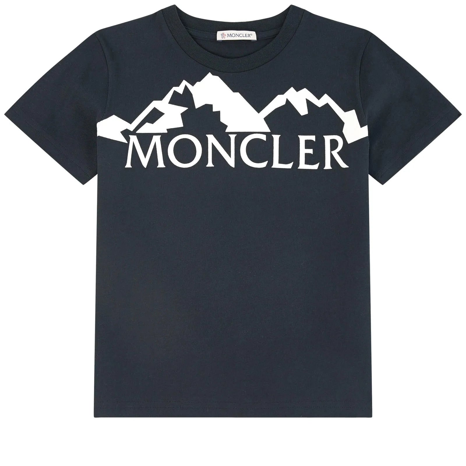 Boys Black Logo “SS” Cotton T-Shirt