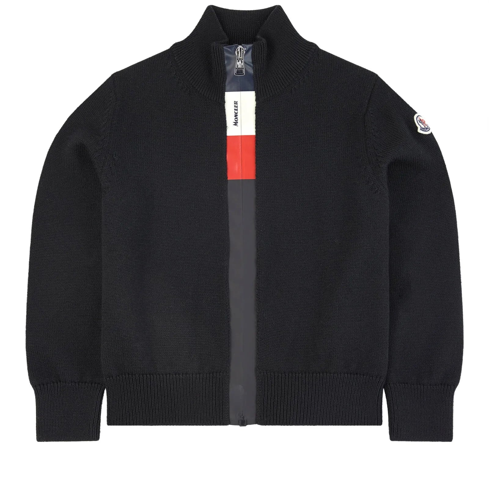 Boys Black Virgin Wool Cardigan