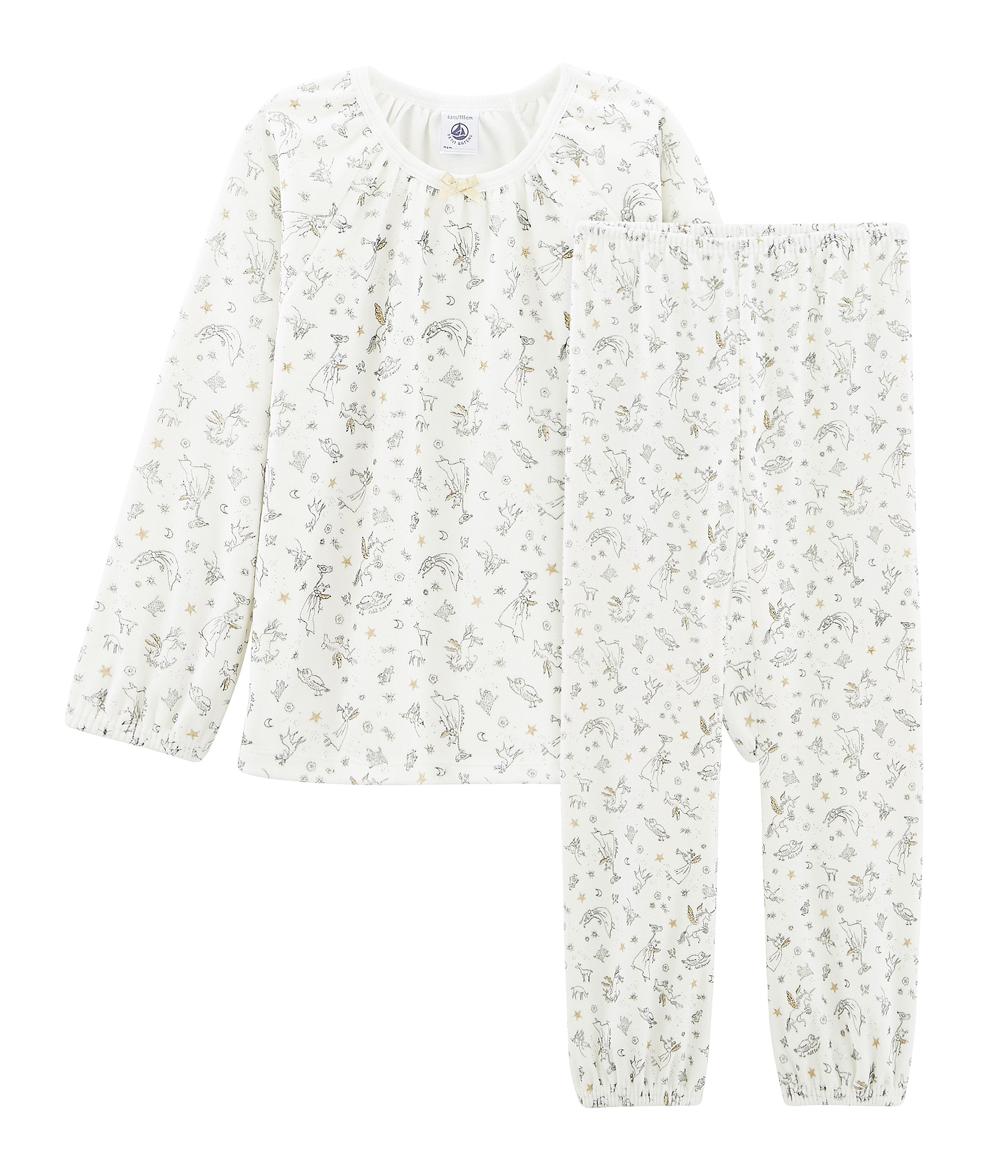 Girls White Cotton Nightwear Set