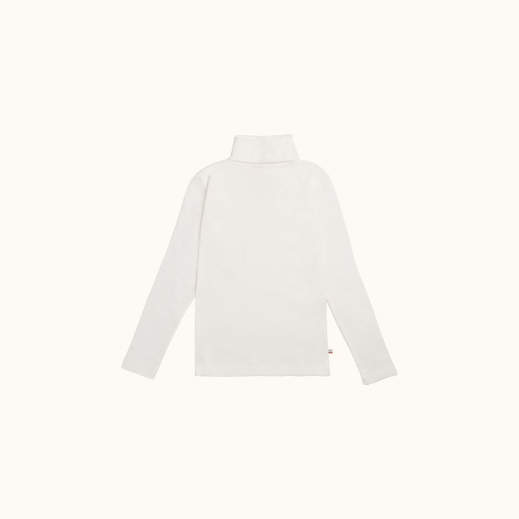 Girls Off White Cotton T-Shirt
