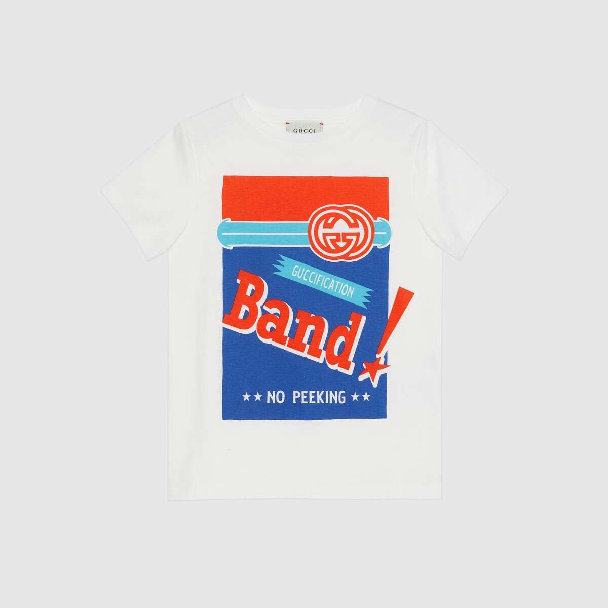 Boys & Girls White Cotton T-Shirt