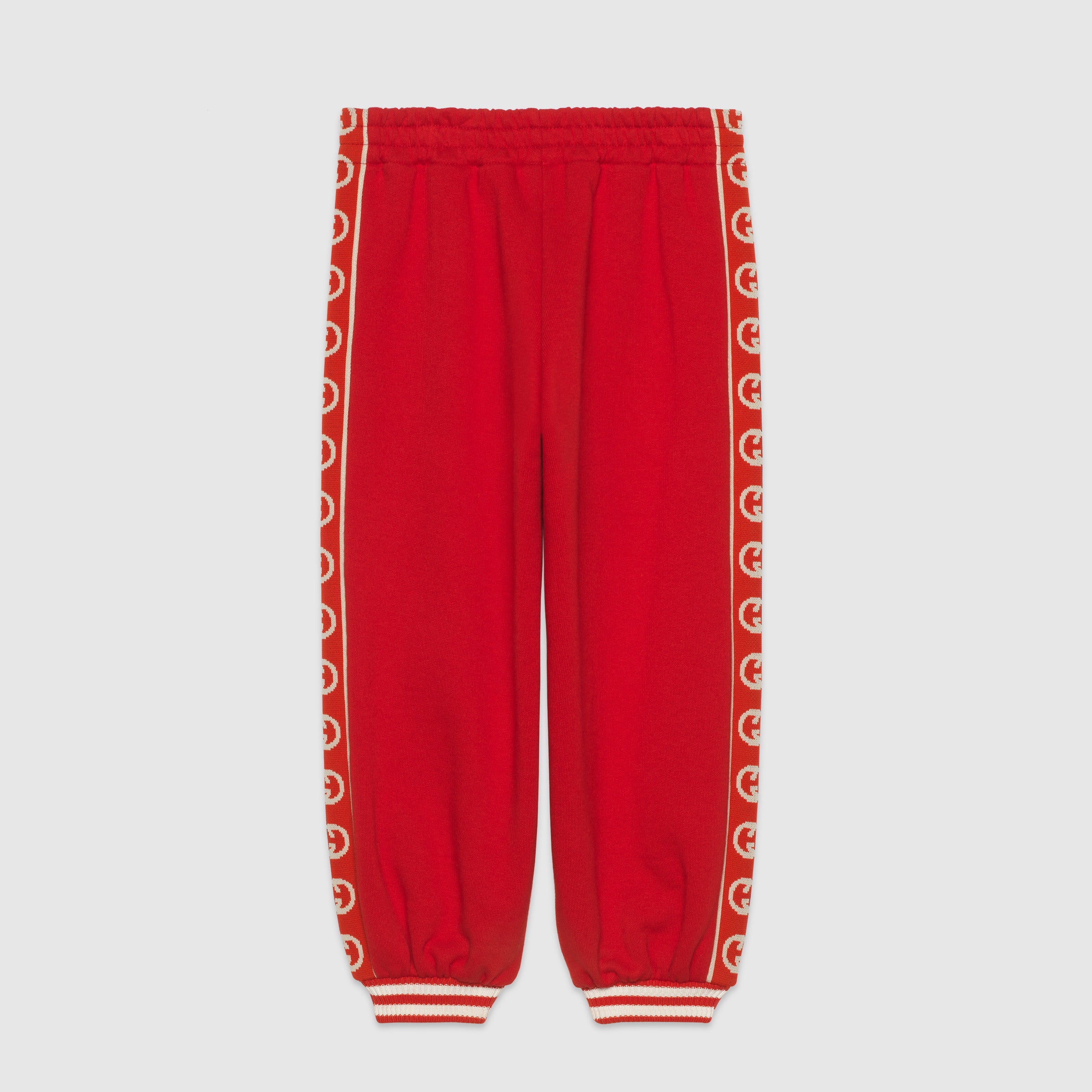 Boys & Girls Red GG Cotton Trousers