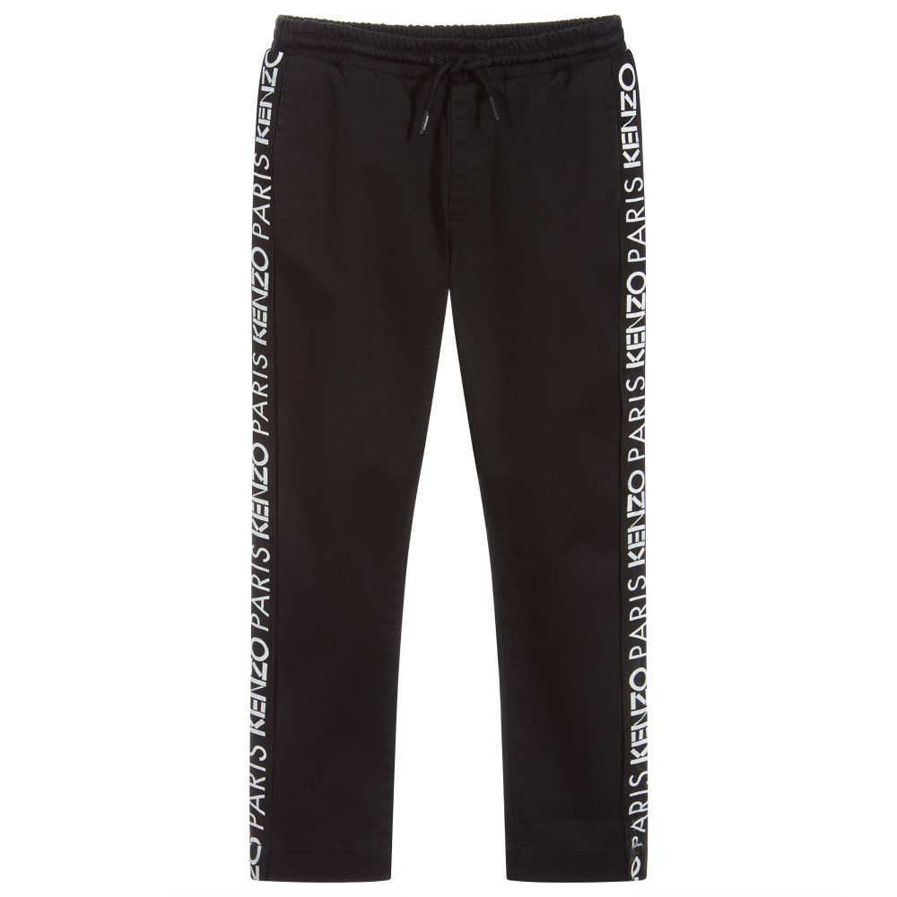 Boys Black Logo Trousers